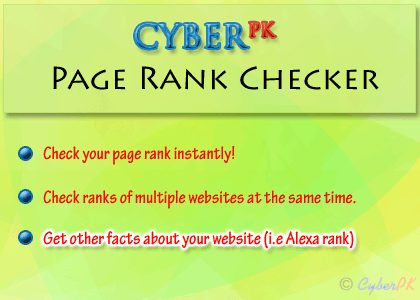 Google PageRank, Alexa, Yahoo, MSN, Backlinks, Checker